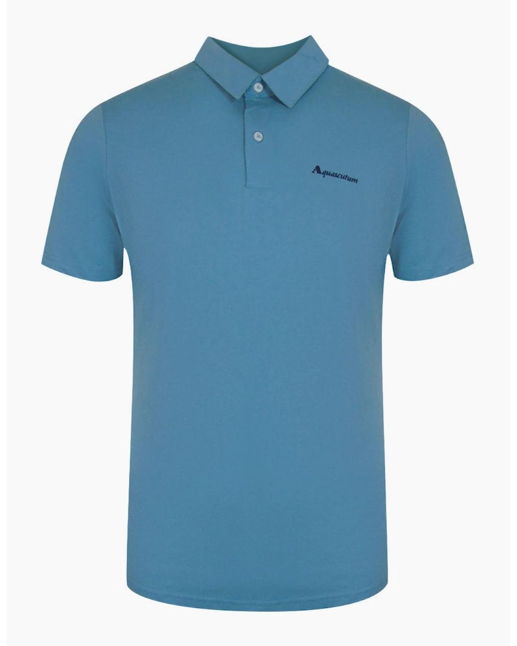 Aquascutum Blue Active Cotton Polo Dry-Fit Avio Polo Shirt for men