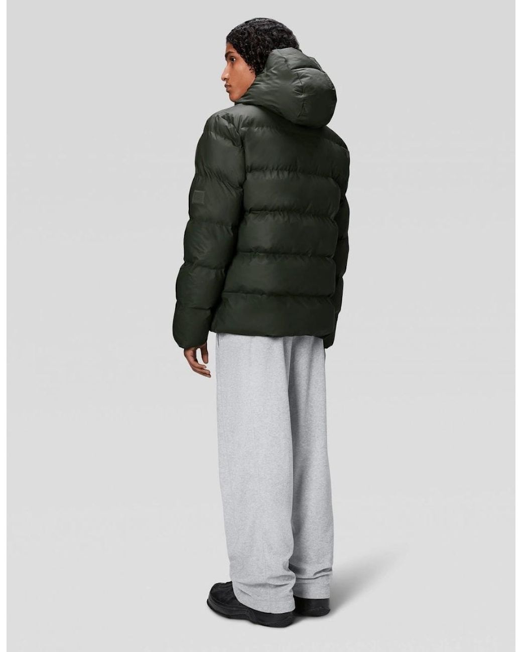 Rains Green Alta Puffer Jacket