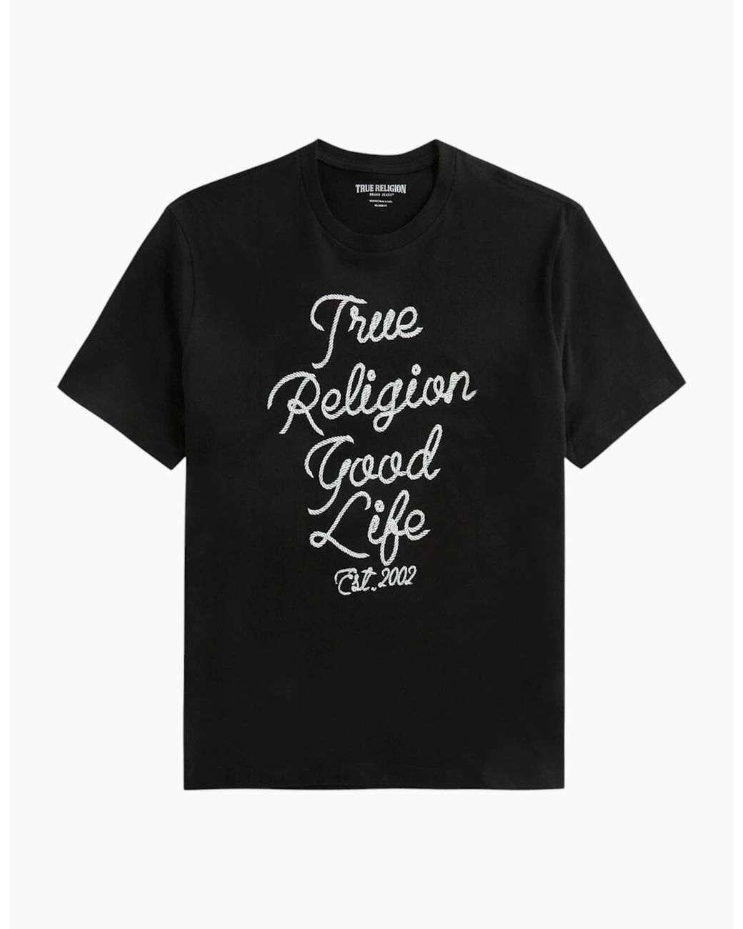 True Religion Black T Shirts Cotton Soft Tee for men