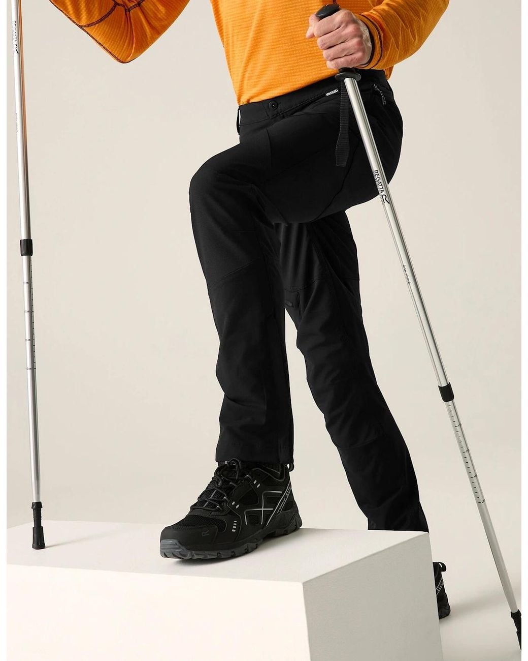 Regatta Black Questra Hiking Trousers for men