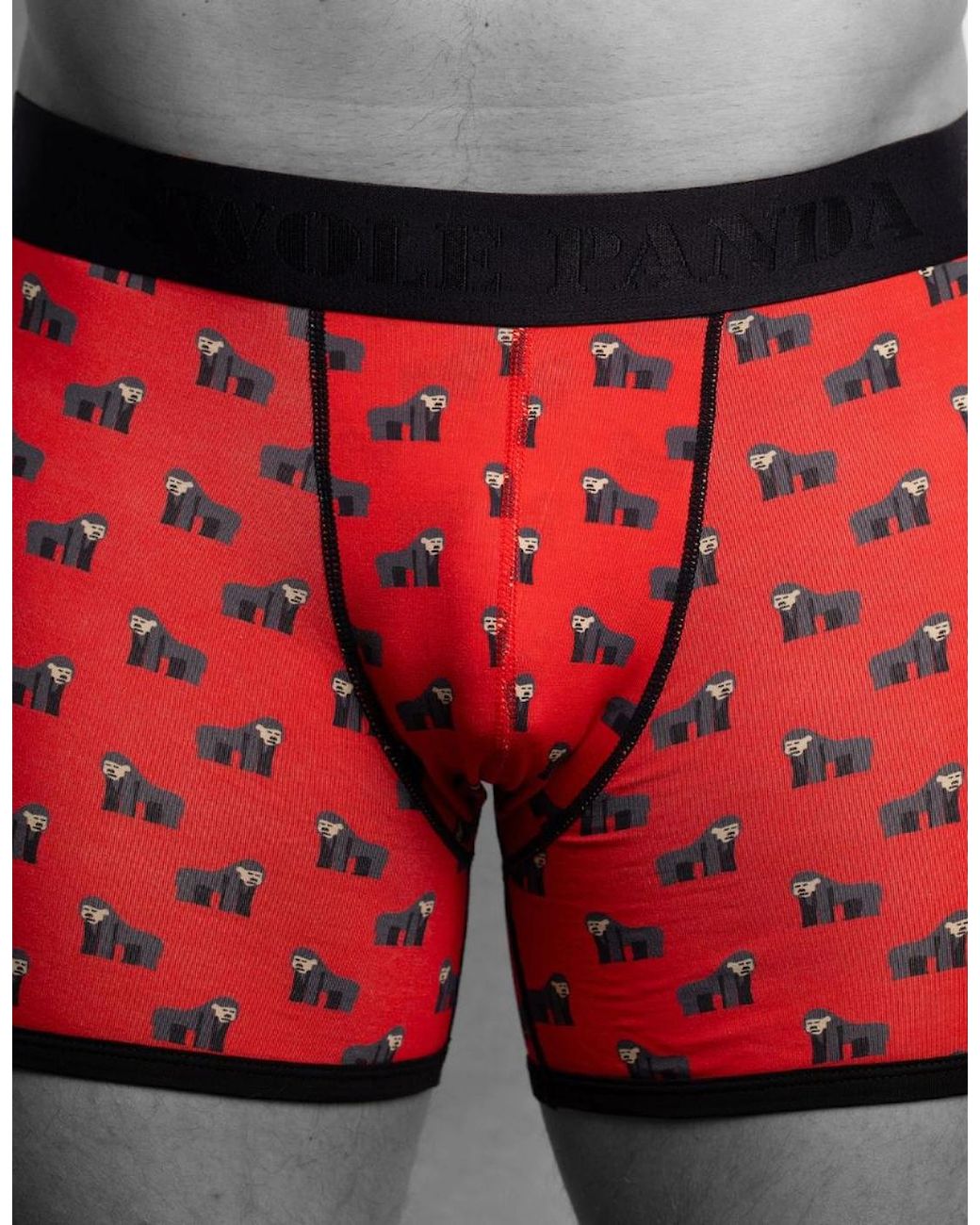 Swole Panda Red Gorillas Bamboo Boxer Brief for men