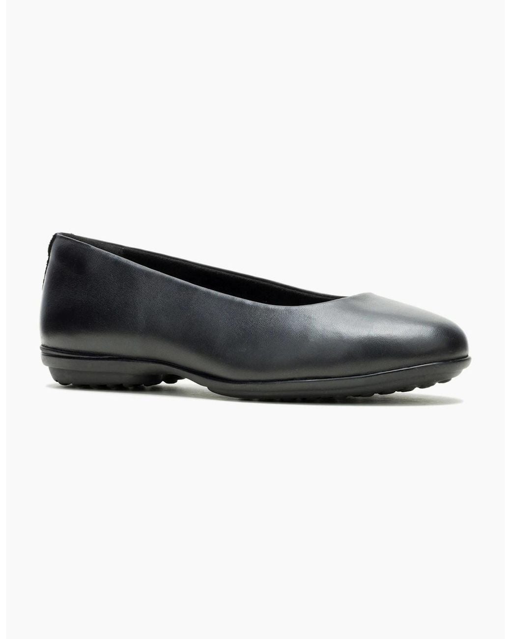 Hush Puppies Black Alice Flat Leather Standard Flats