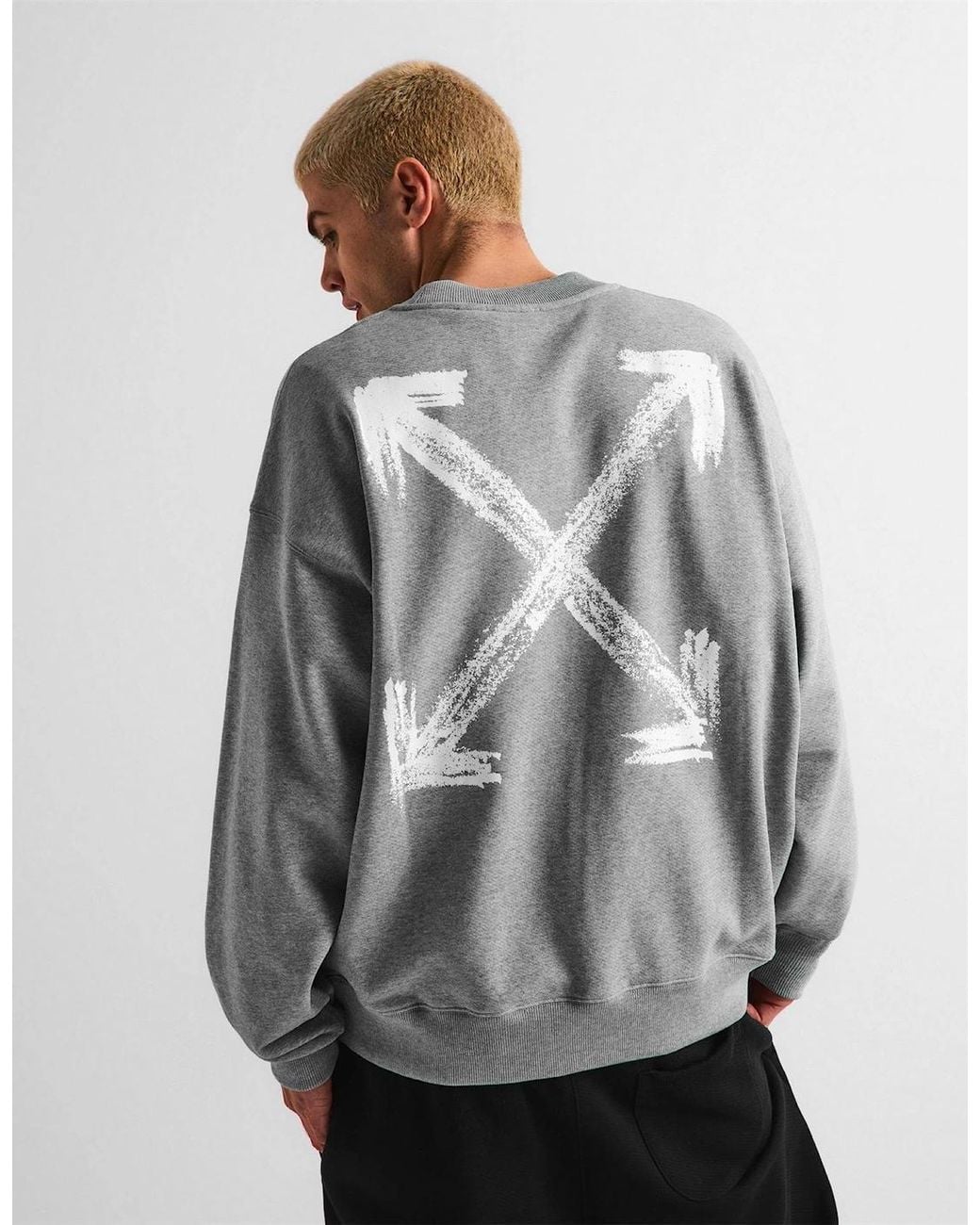 Off-White c/o Virgil Abloh Gray Crew Sweatshirt for men