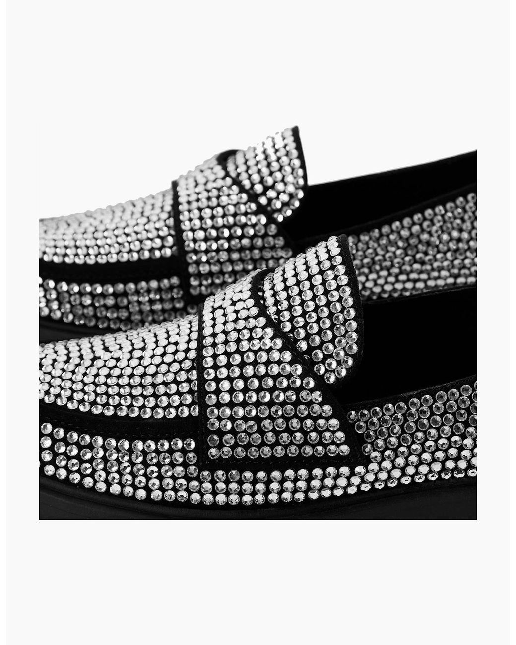Steve Madden Black Trifecta R Metallic Penny Loafers