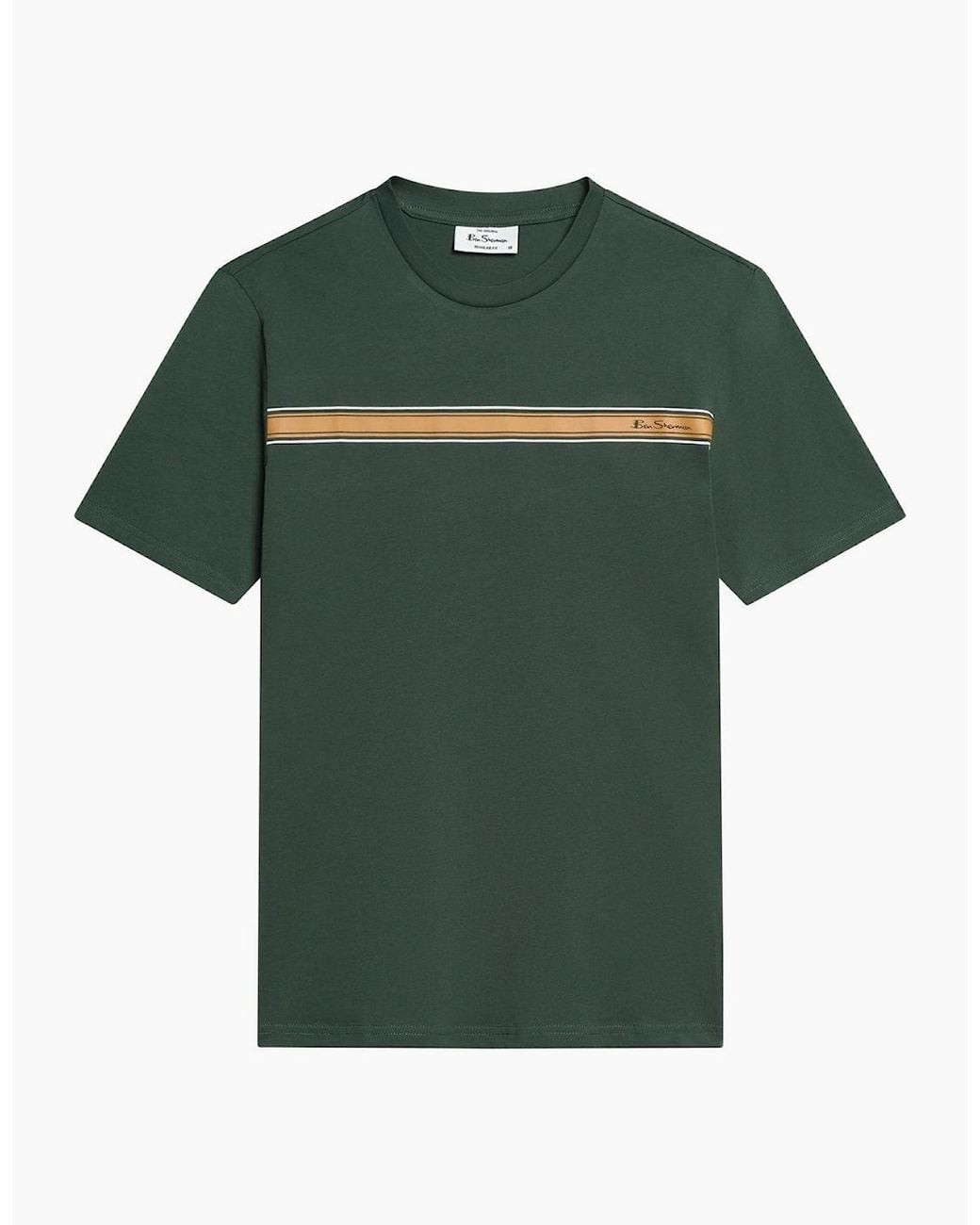 Ben Sherman Green Core Stripe Short Sleeve T-Shirt for men