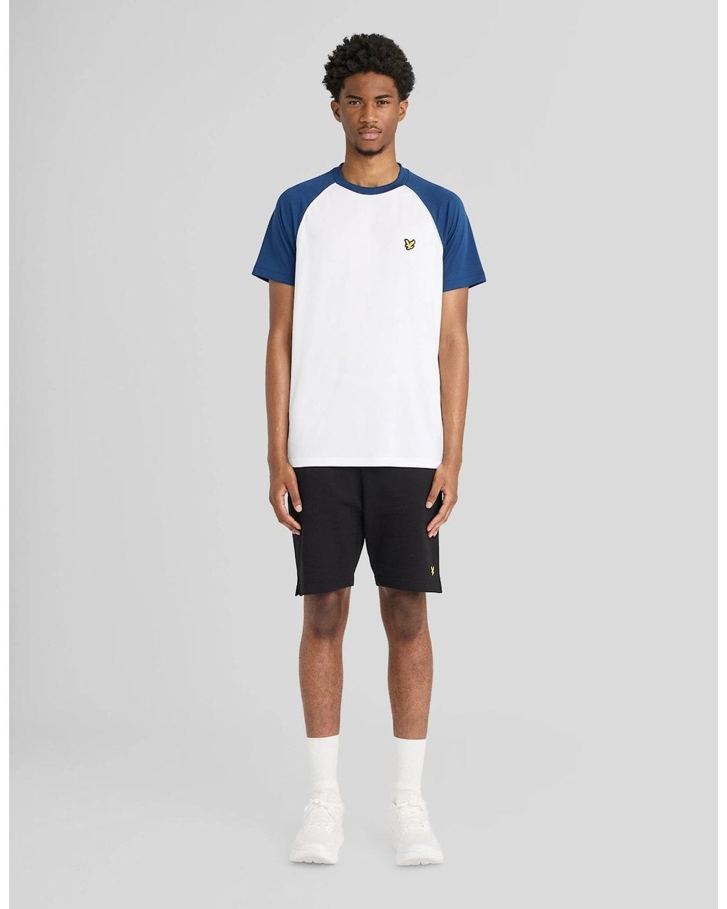 Lyle & Scott Blue Sports Colour Block T-Shirt for men