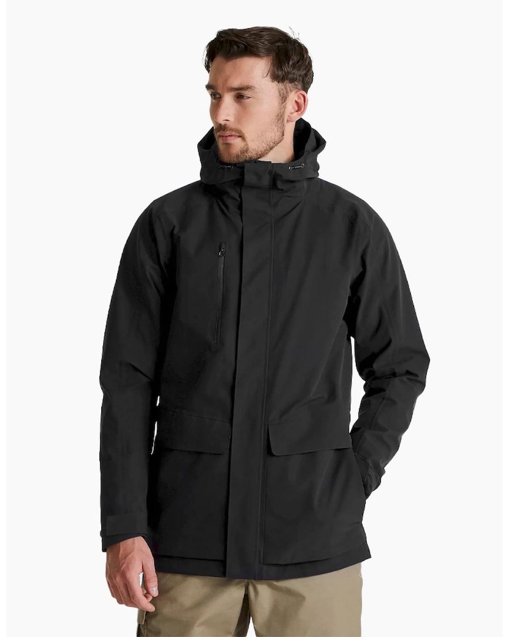 Craghoppers Black Adult Expert Kiwi Pro Stretch Waterproof Jacket for men