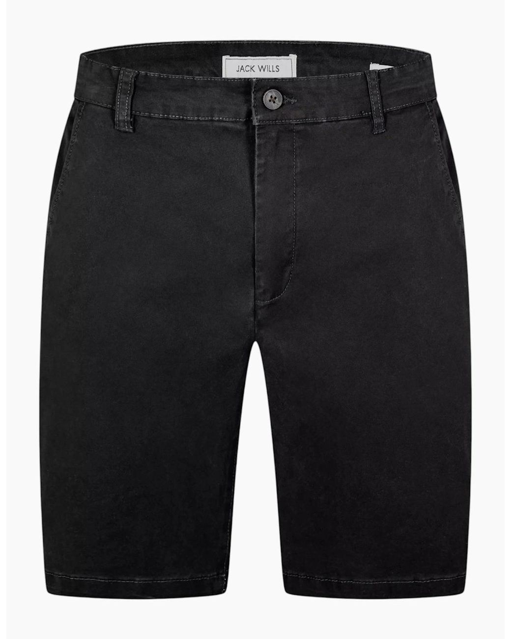 Jack Wills Black Ex Slim Chino Shorts for men