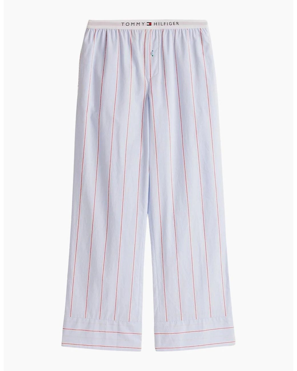 Tommy Hilfiger White Heritage Stripe Woven Poplin Pyjama Bottoms, Sweet