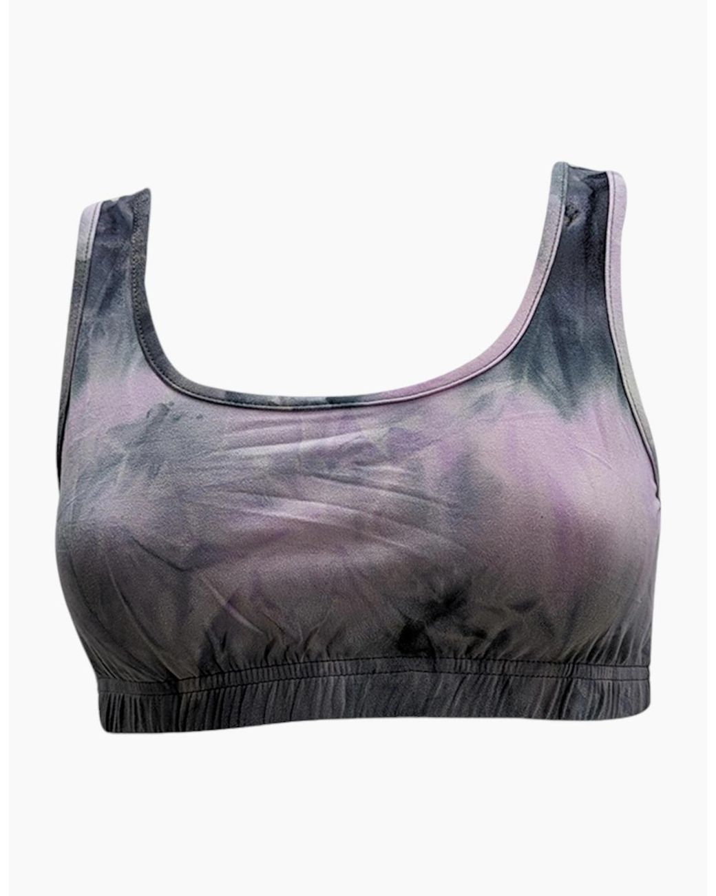 Brave Soul Gray Sports Bra Seamless Stretch Comfort Ladies Slim Crop Top Vest