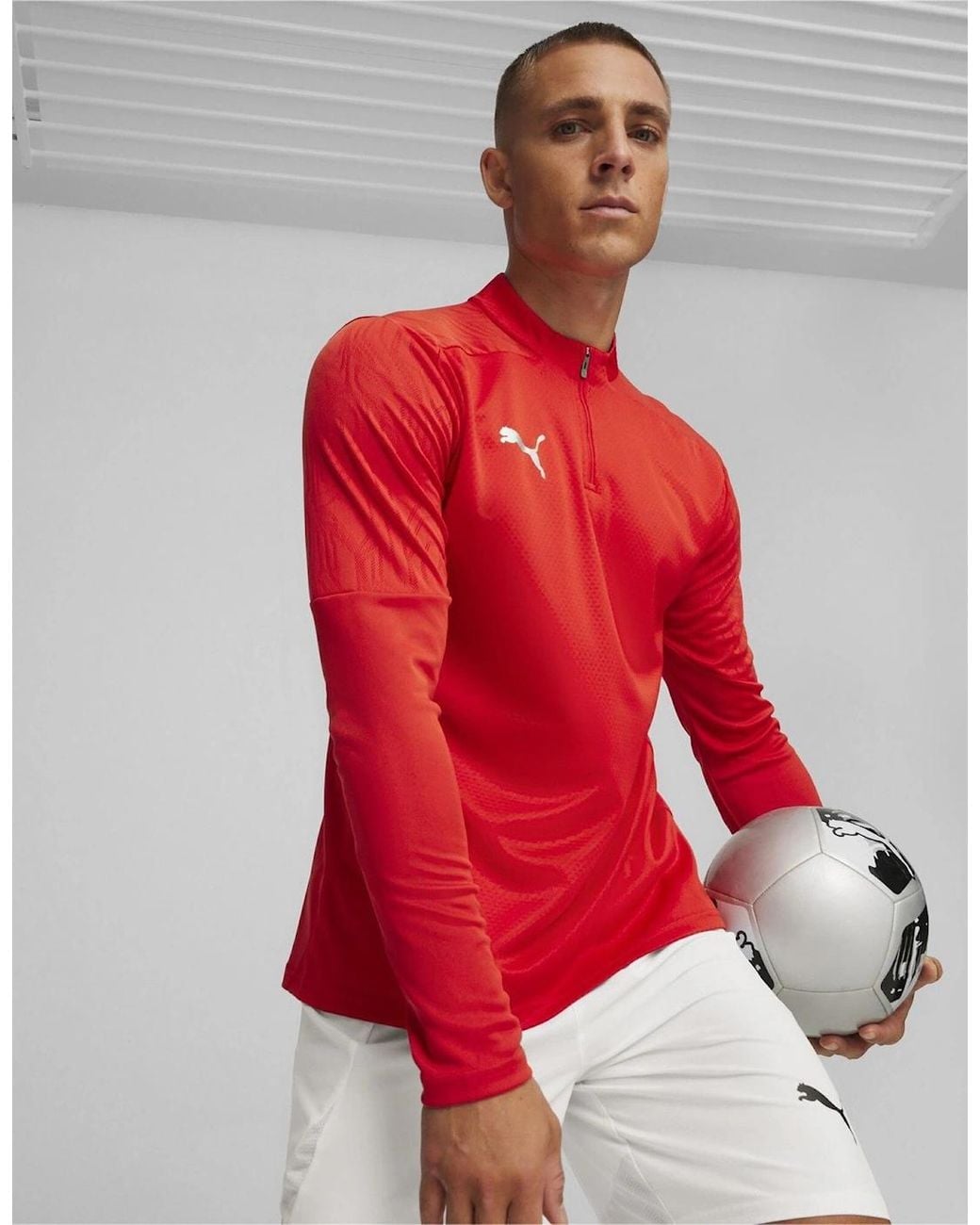 PUMA Red Teamfinal Training 1 4 Zip Fleece for men