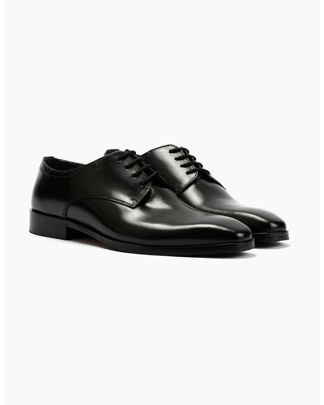 Ben Sherman Black Kenton Leather Lace-Up Shoes for men