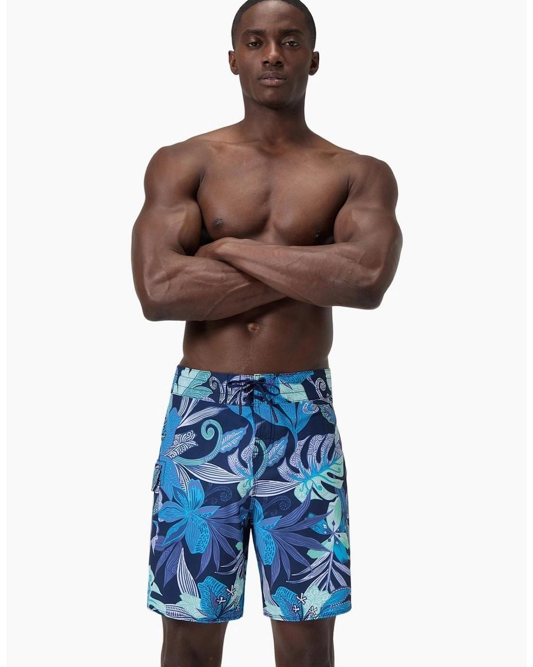 Speedo Blue Lookout Floral Swim Shorts for men