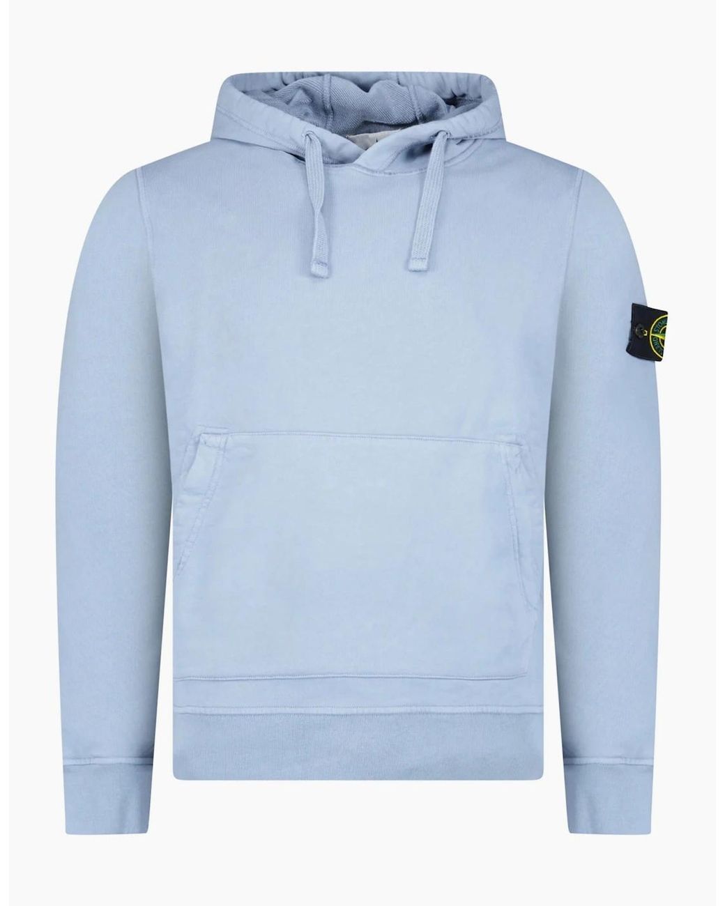 Stone Island Blue Cotton Hoodie Sweatshirt for men