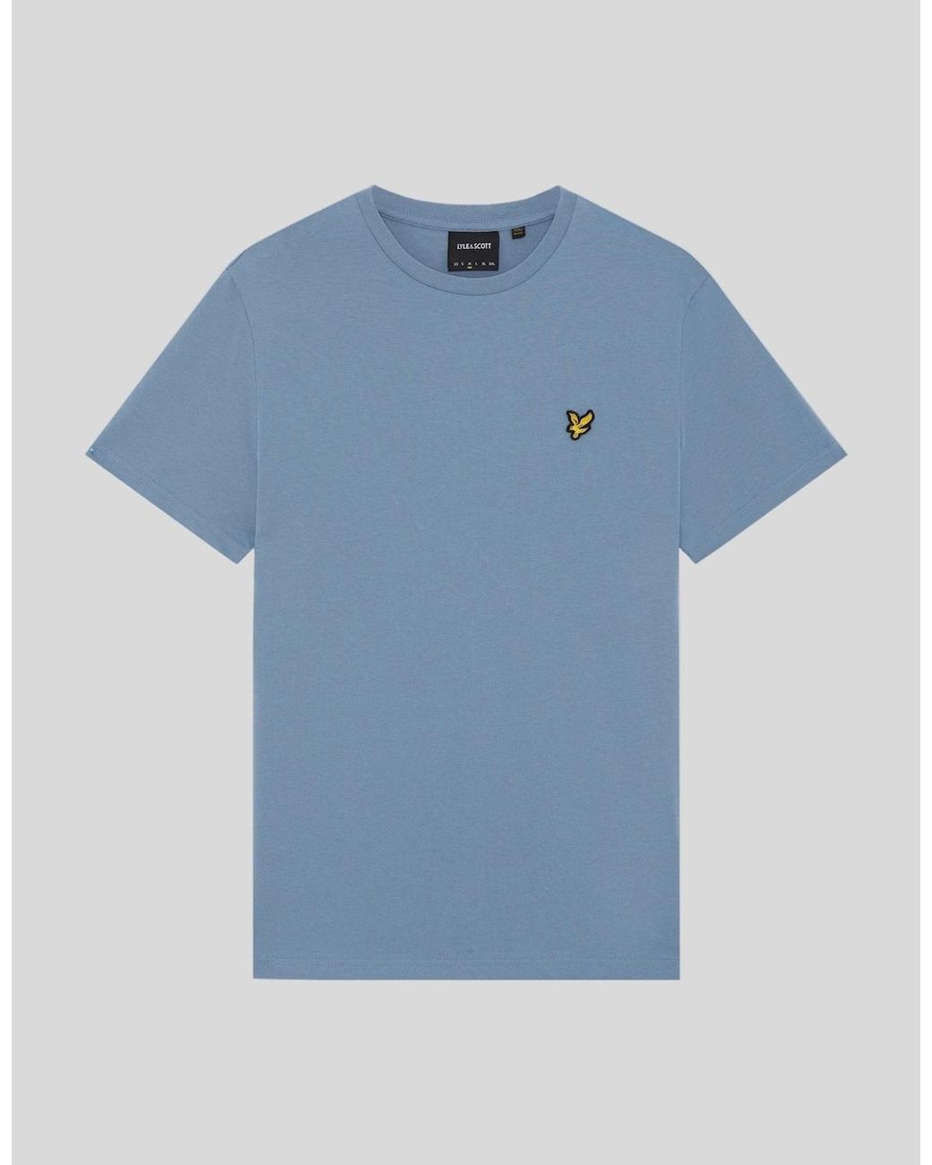 Lyle & Scott Blue Cotton Crew Neck T-Shirt for men