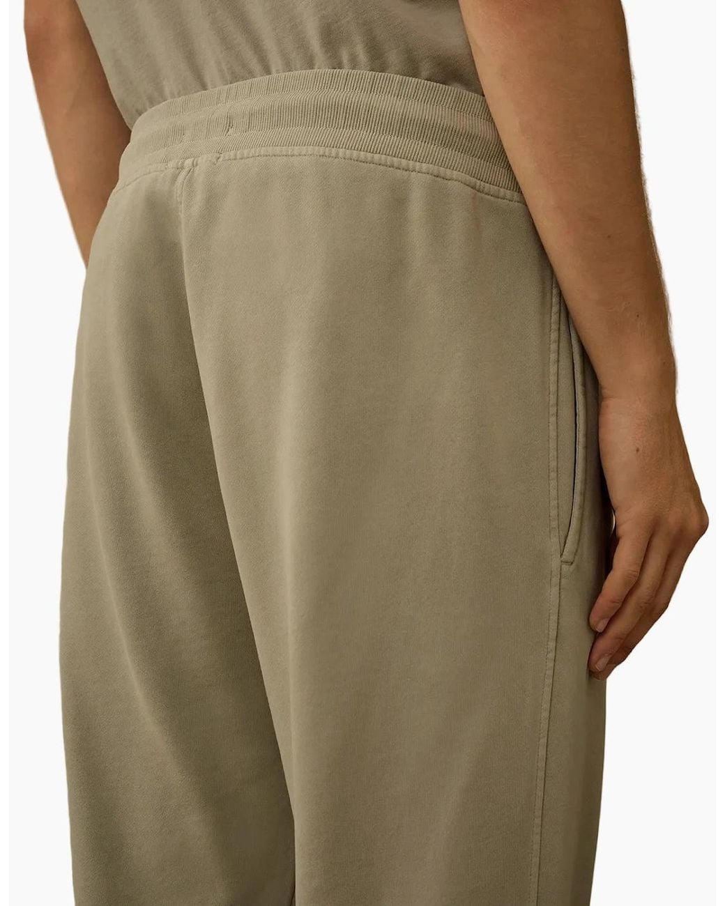 C P Company Natural Resist Dyed Diagonal Fleece Lens Sweatpants for men