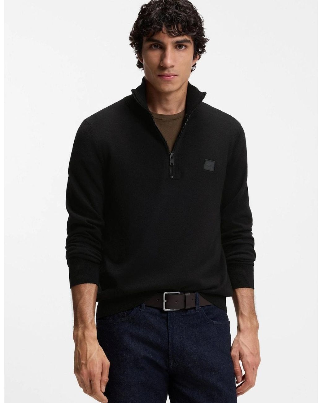 Boss Black Boss Kanobix Zip Neck Jumper