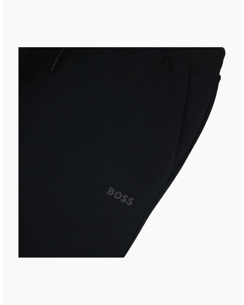 Boss Black Hadiko Stretch-Cotton Tracksuit Bottoms With Logo Print 001 for men
