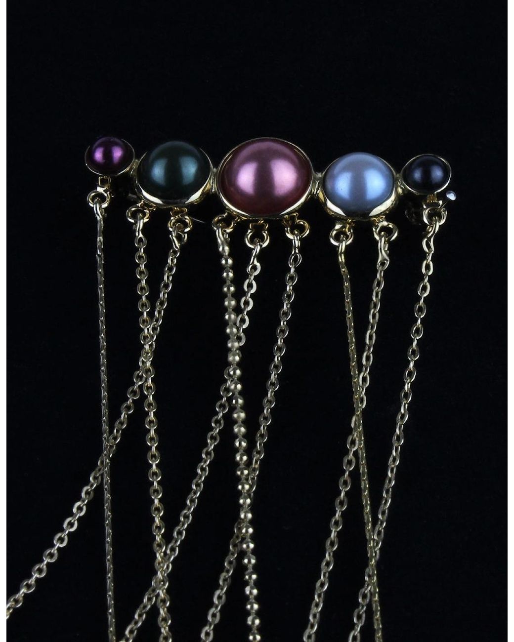 Elie Saab Black Brooch