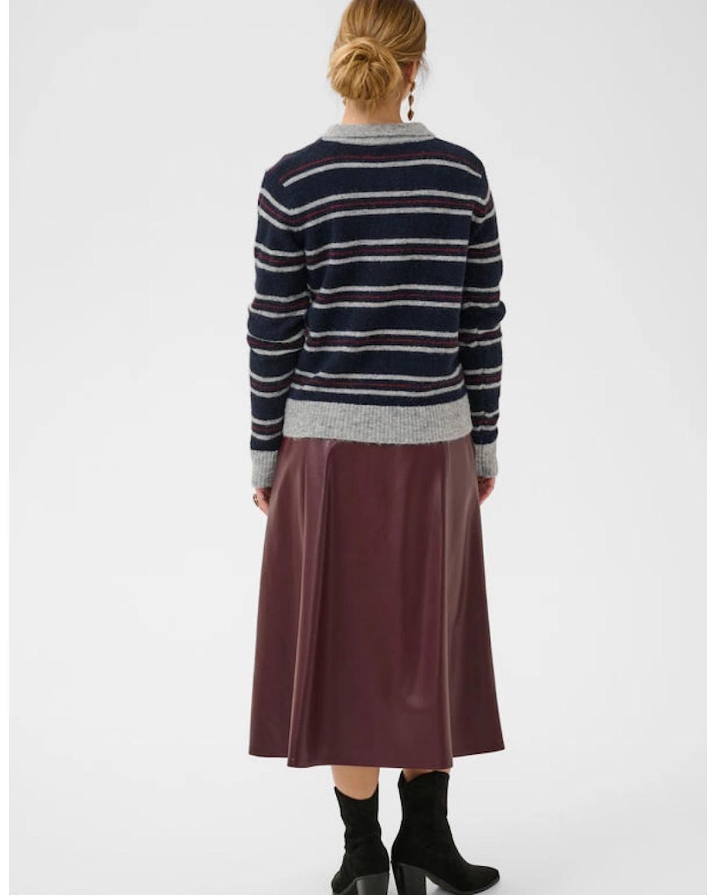 Cream Blue Ditte Polo Pullover