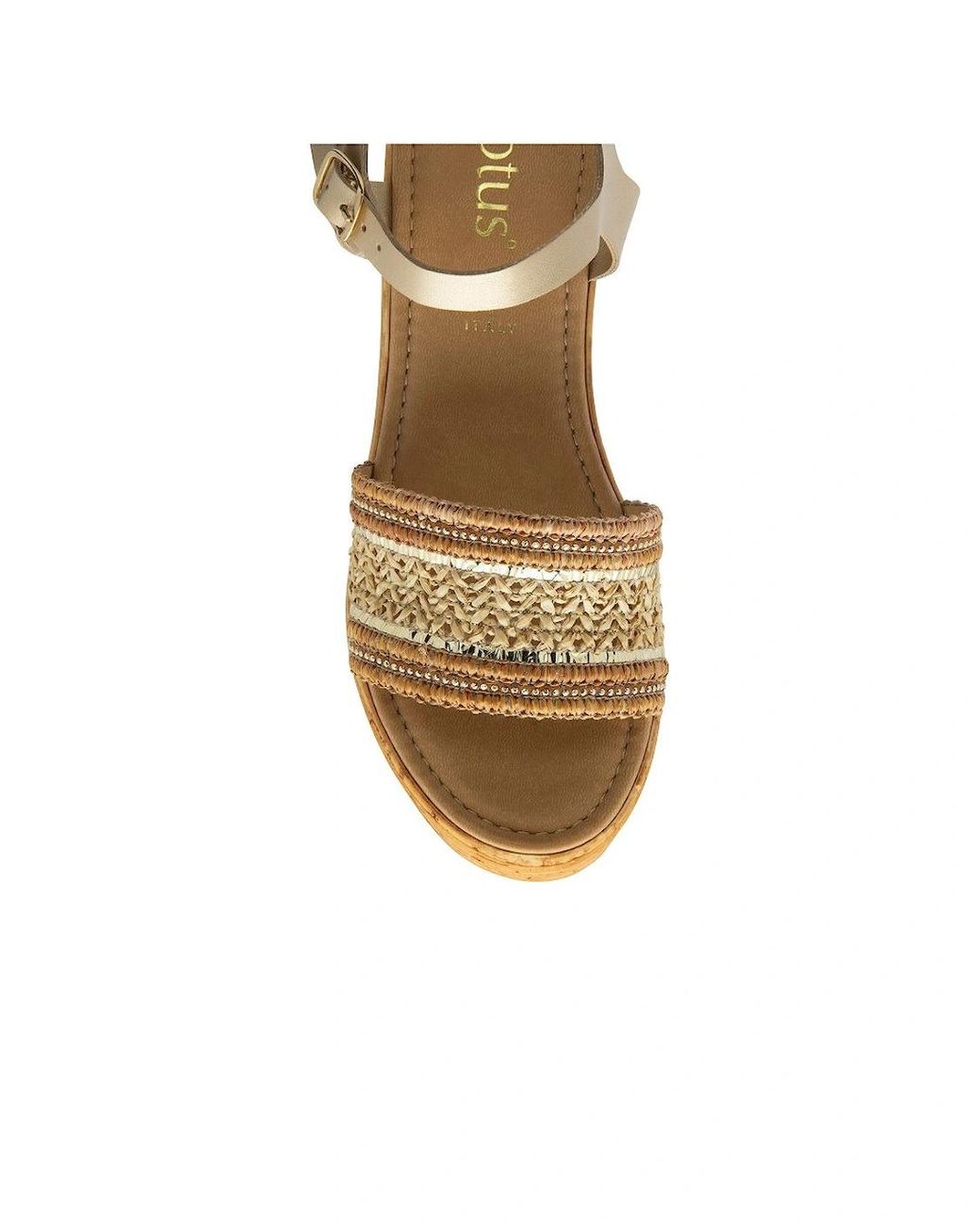 Lotus Brown Chelsia Heeled Sandals