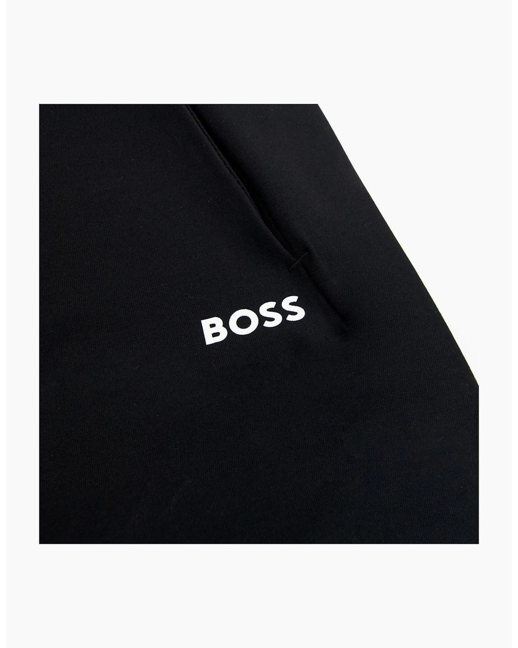 Boss White Hicon Gym Side Stripe Bottoms 001 for men
