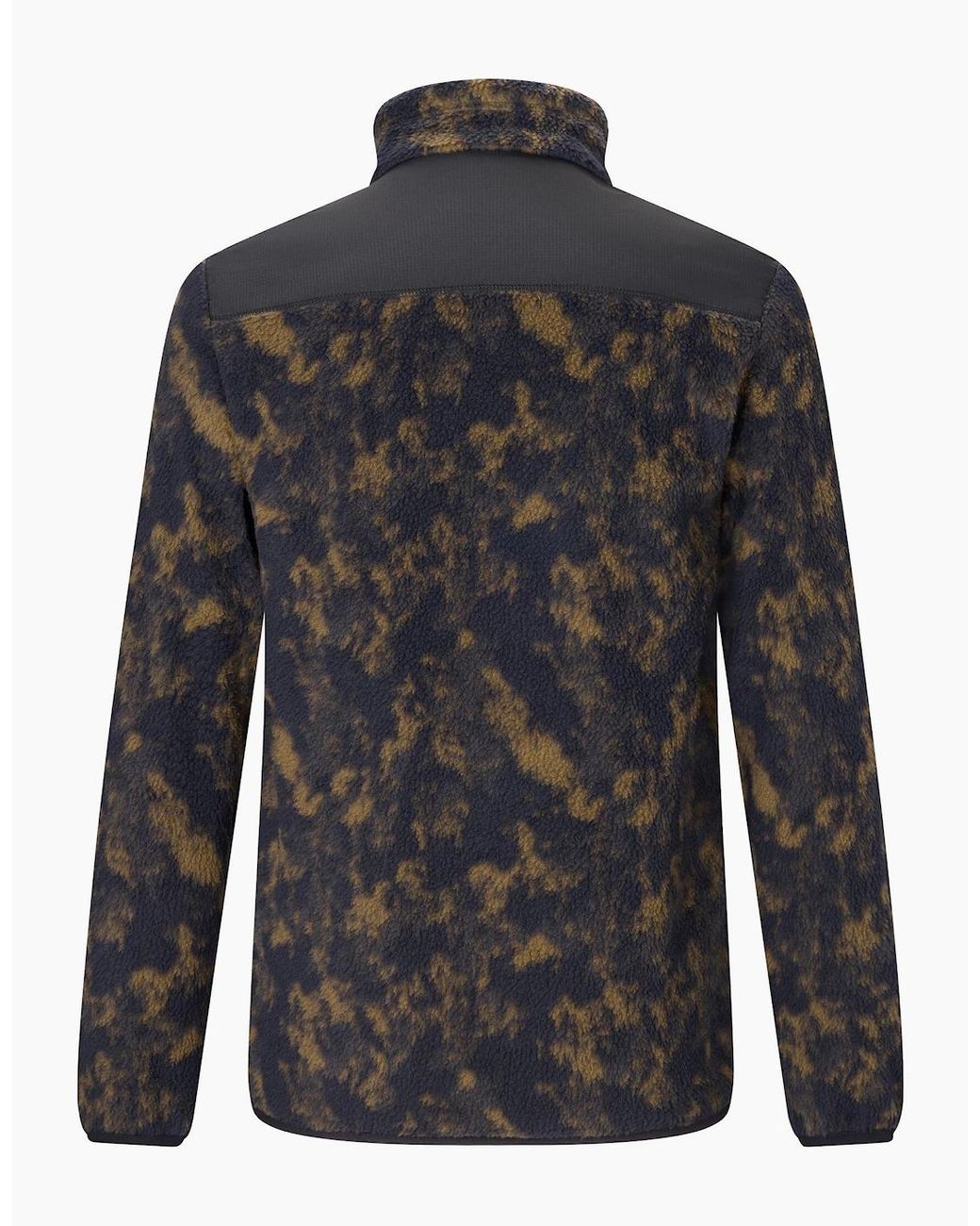 Regatta Blue Printed Textured Fleece Jacket for men