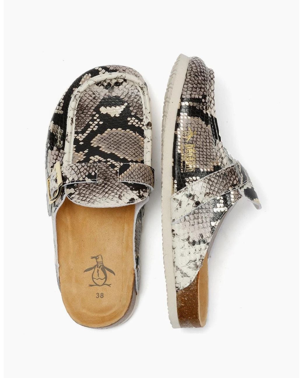 Original Penguin Gray Penguin Preema Snake Clogs