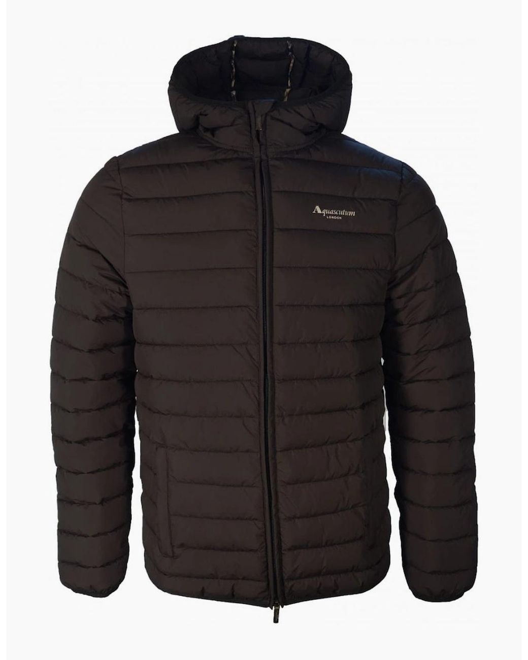Aquascutum Black Active 100Gr Hooded Jacket for men