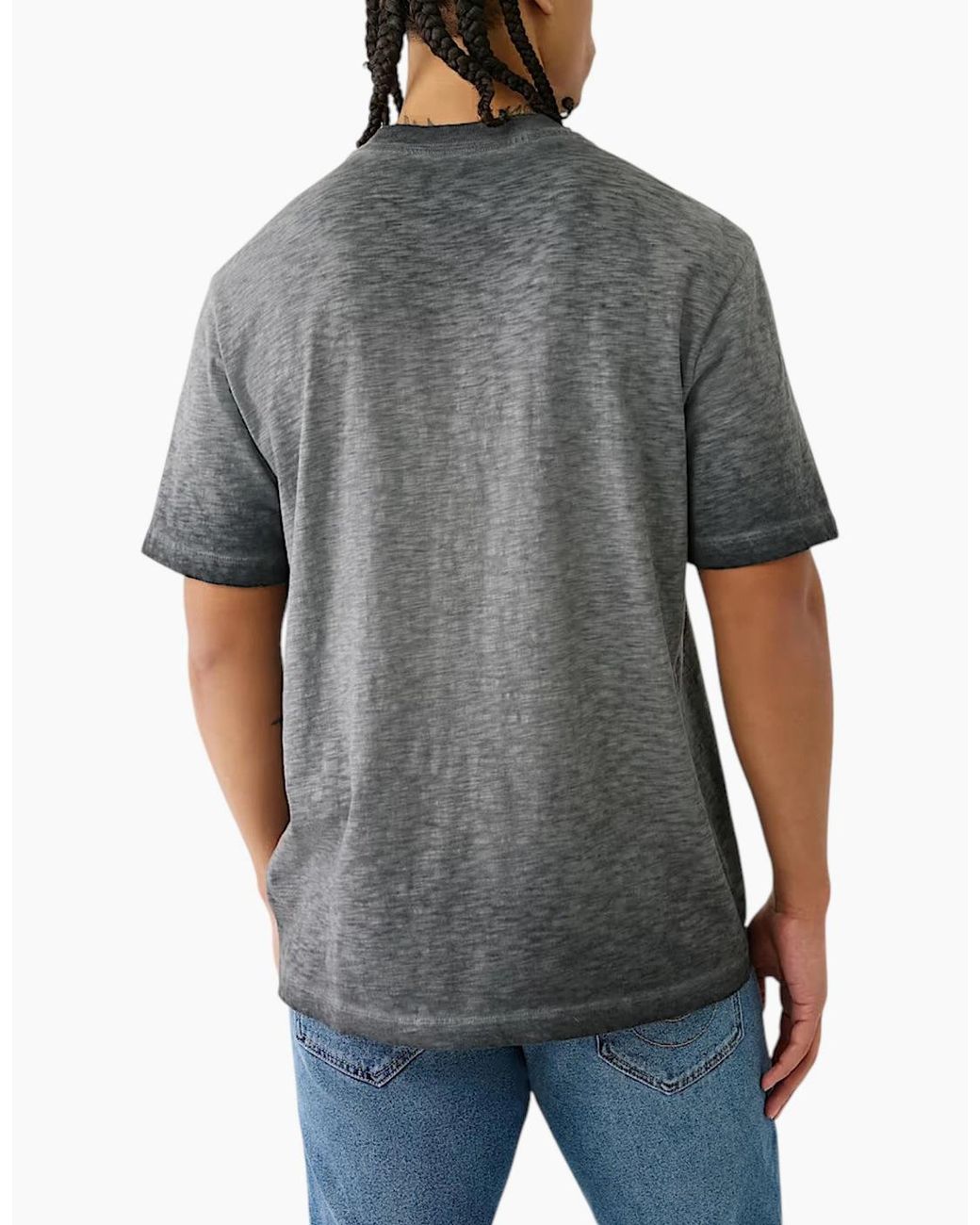 True Religion Gray 109292 T Shirts for men