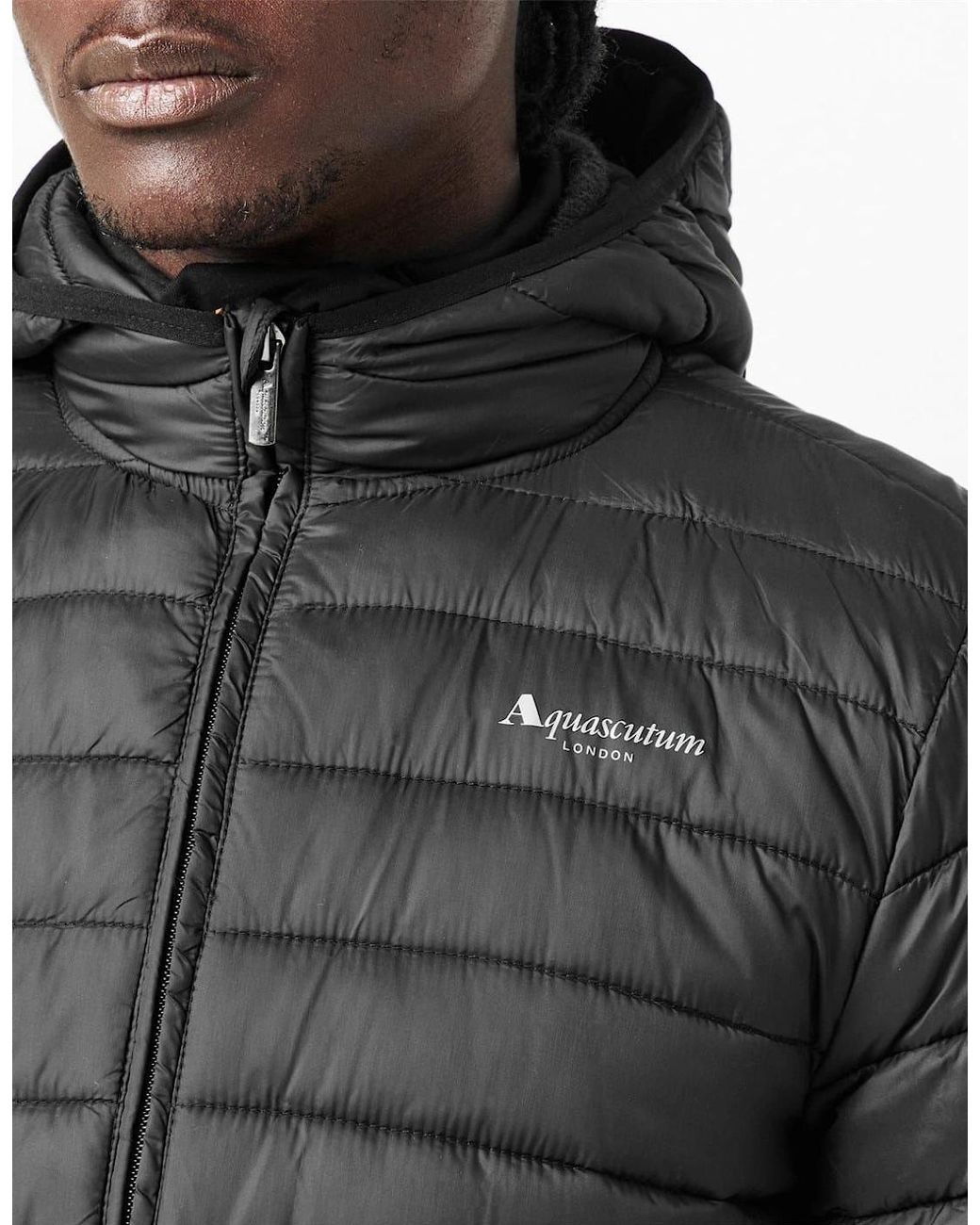 Aquascutum Black Puffer Jacket for men
