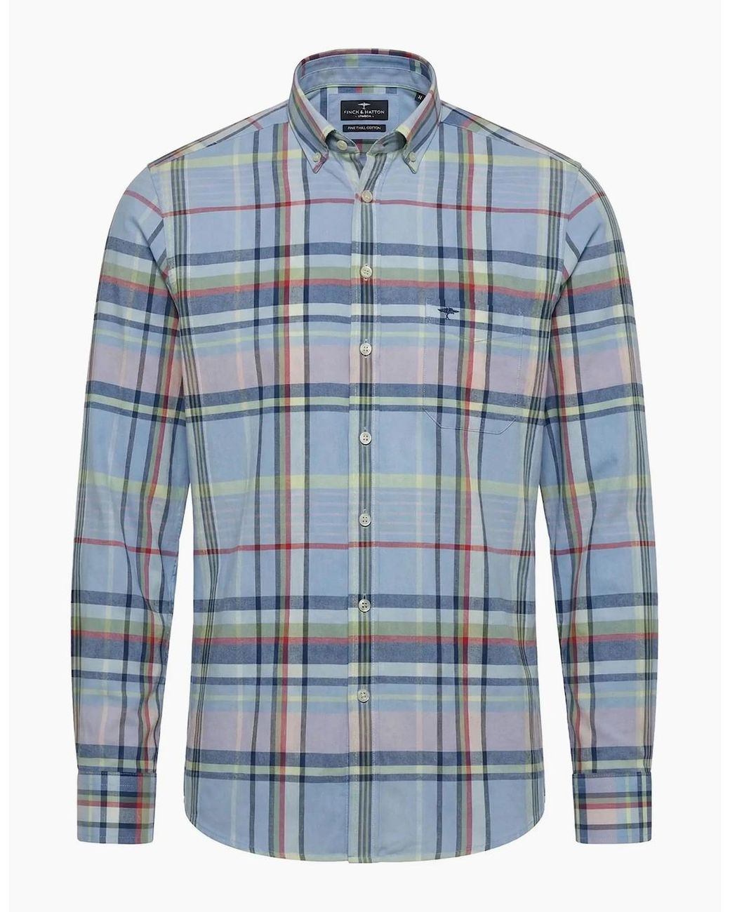Fynch-Hatton Blue Fynch-Hatton Long Sleeved Shirt for men