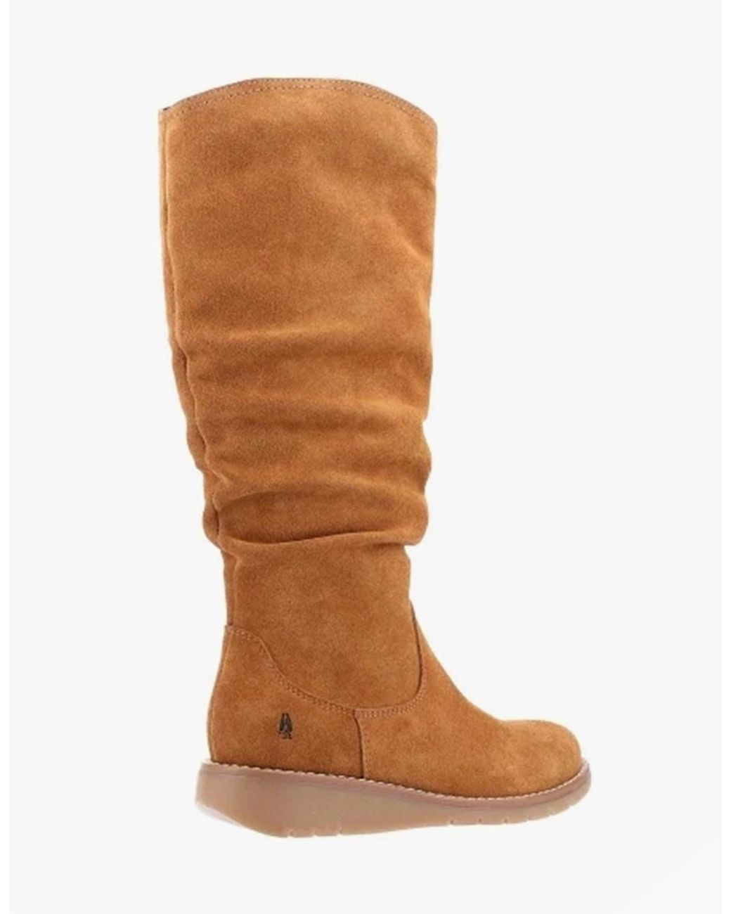 Hush Puppies Brown Lucinda Suede Boots Tan