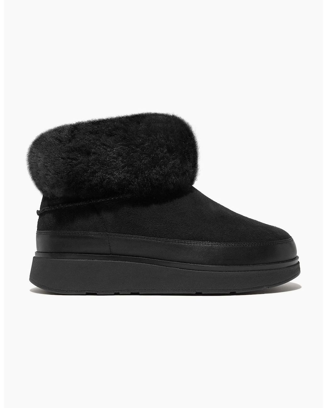 Fitflop Black Gen-Ff Mini Double-Faced Leather All Boots