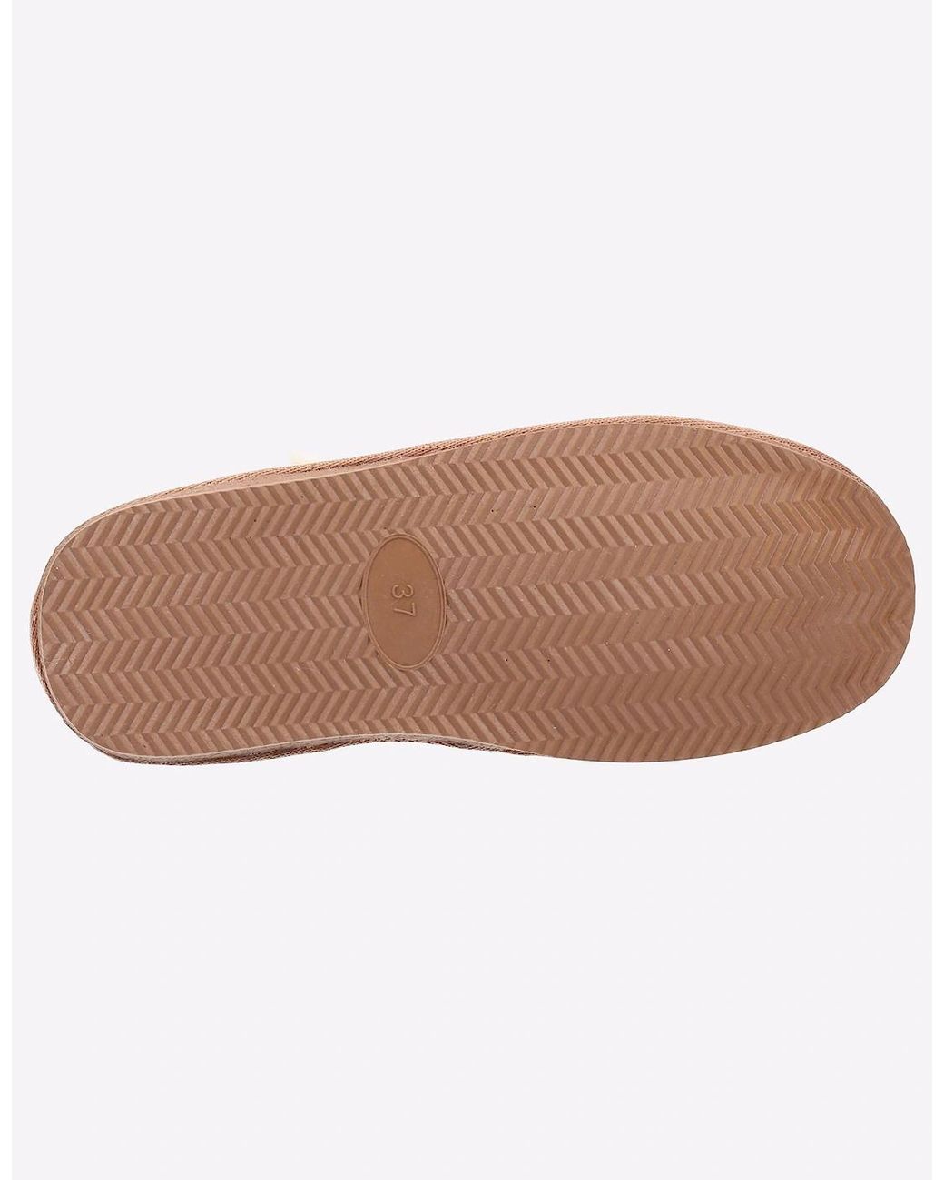 Hush Puppies Brown Ashleigh Memory Foam Slipper Boots Tan