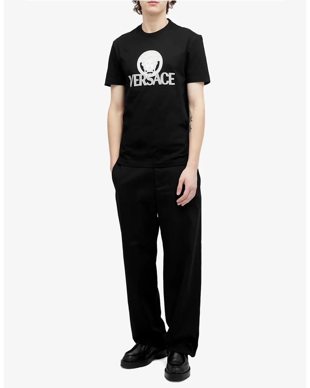 Versace Black Medusa Logo Head T-Shirt for men