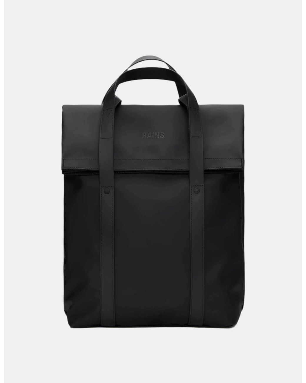 Rains Black 2 Way Tote Backpack