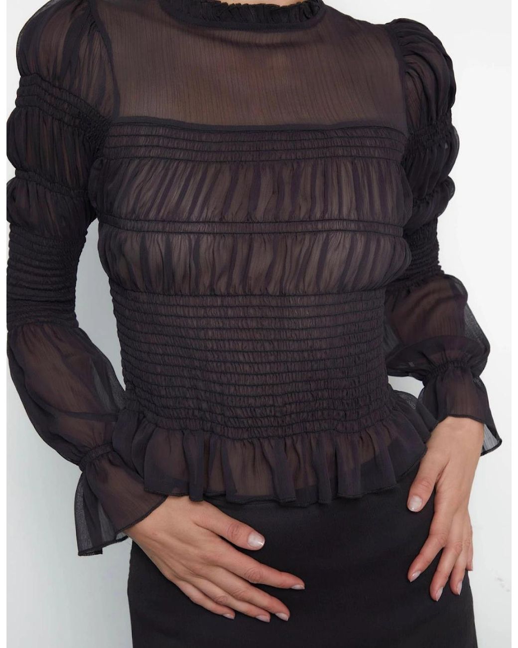 No Emotions UK Black The Mia Blouse