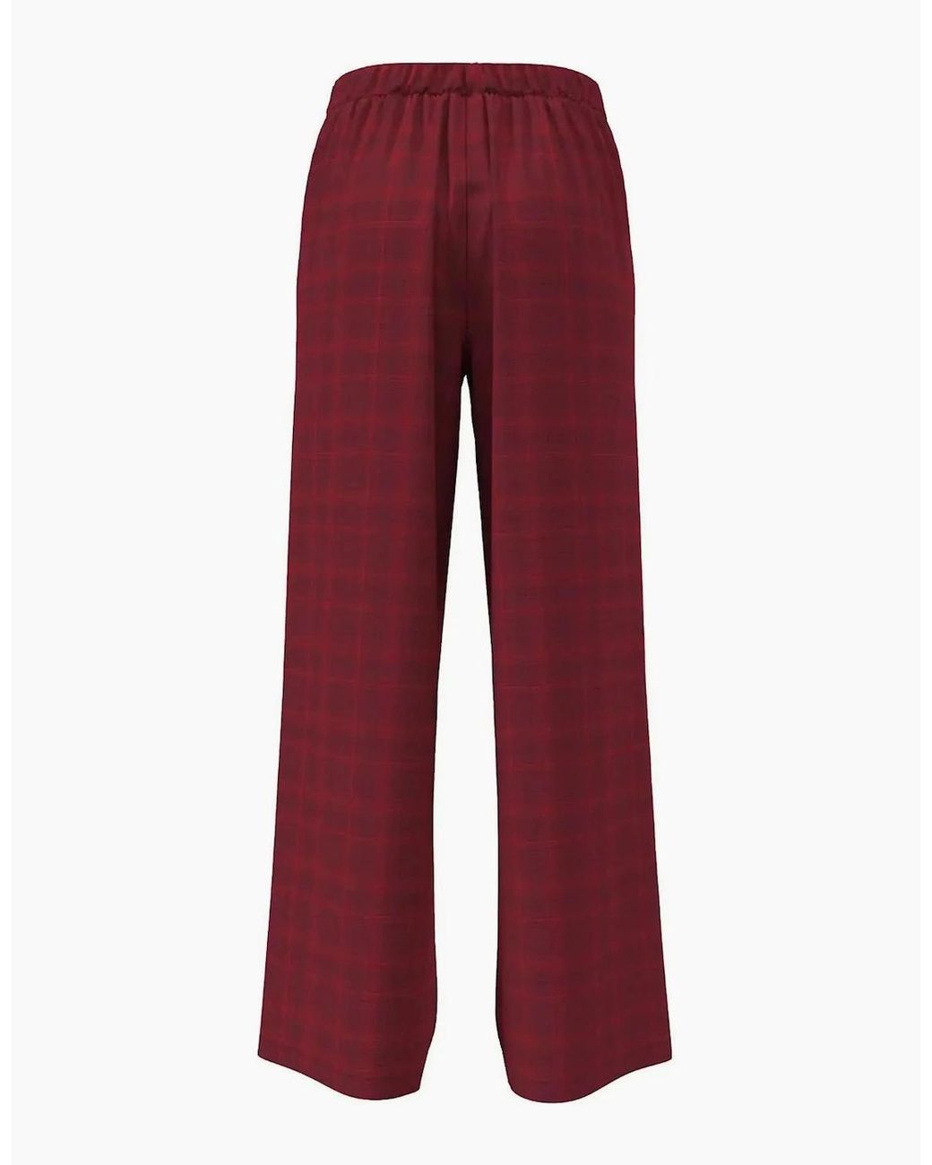 Calvin Klein Red Check Flannel Pyjama Set, Zinfandel