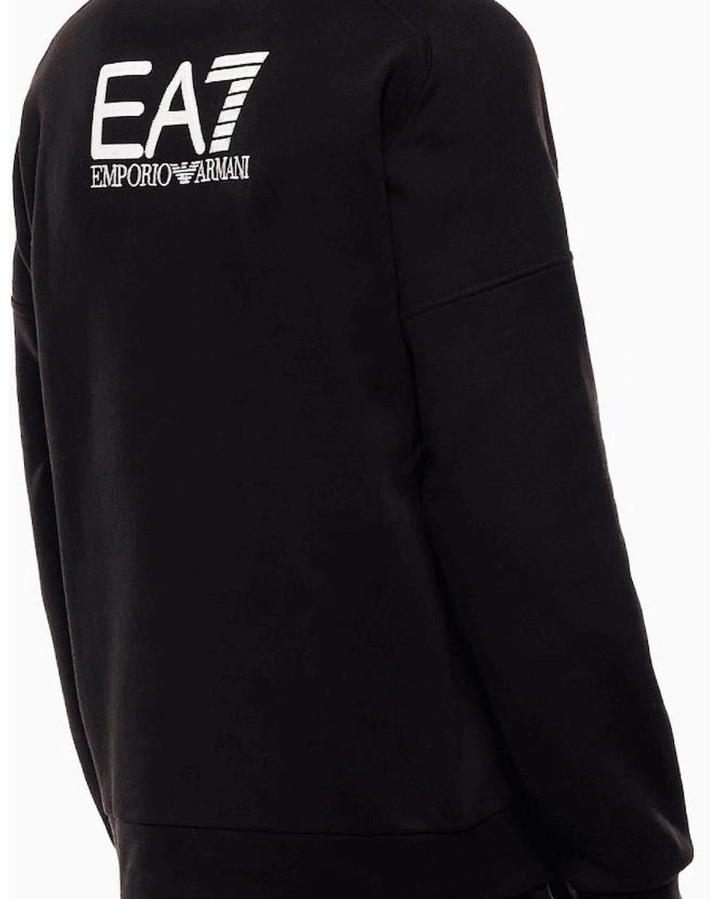 EA7 Blue Embroidered Rear Logo/ Sweatshirt for men