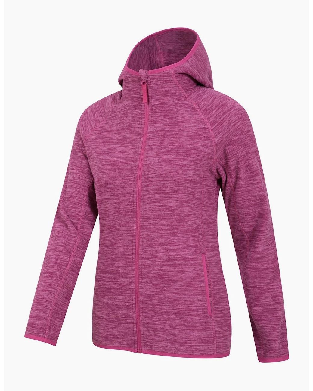 Mountain Warehouse Pink Ladies Lleyn Ii Melange Full Zip Hoodie