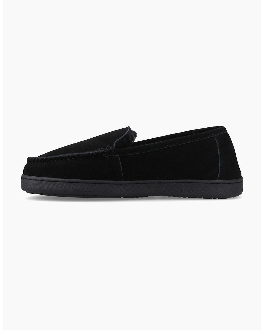 BEARPAW Black Brian Suede Slippers for men