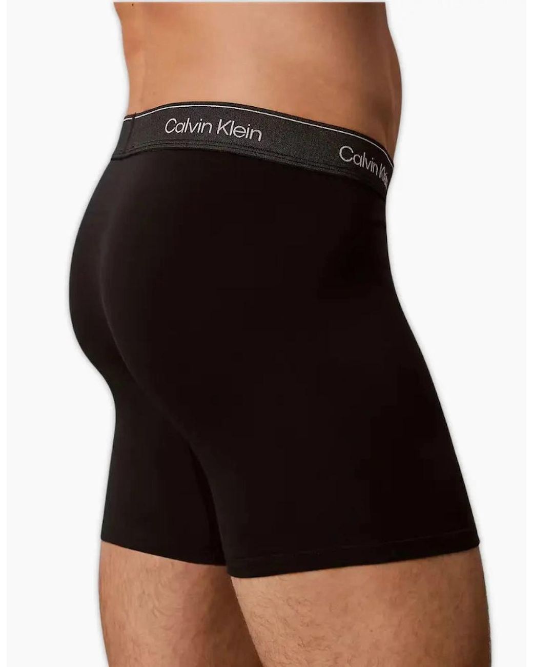 Calvin Klein Red 3-Pack Icon Cotton Stretch Metallic Waist Boxer Briefs for men