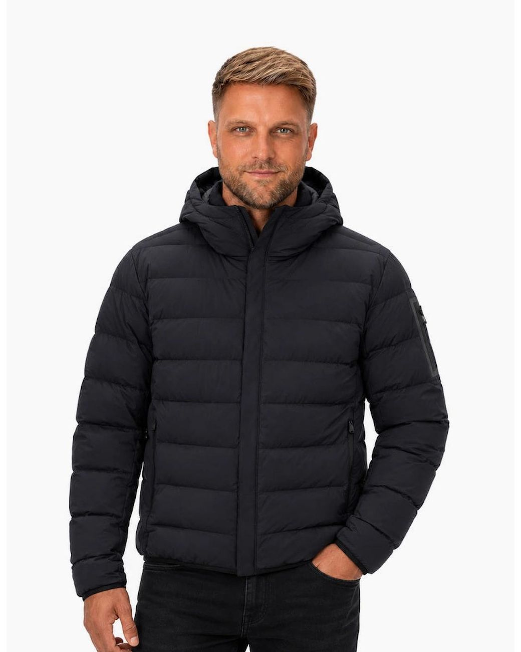 Boss Blue Boss Riplite Hooded Down Jacket Dark for men