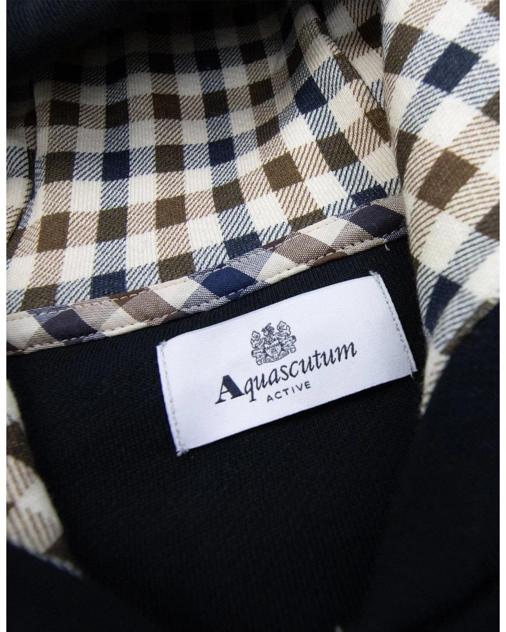 Aquascutum Black Small Logo Full Zipped Hoodie 16 for men