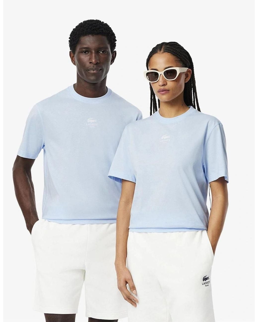 Lacoste Blue Print Cotton T Shirt for men