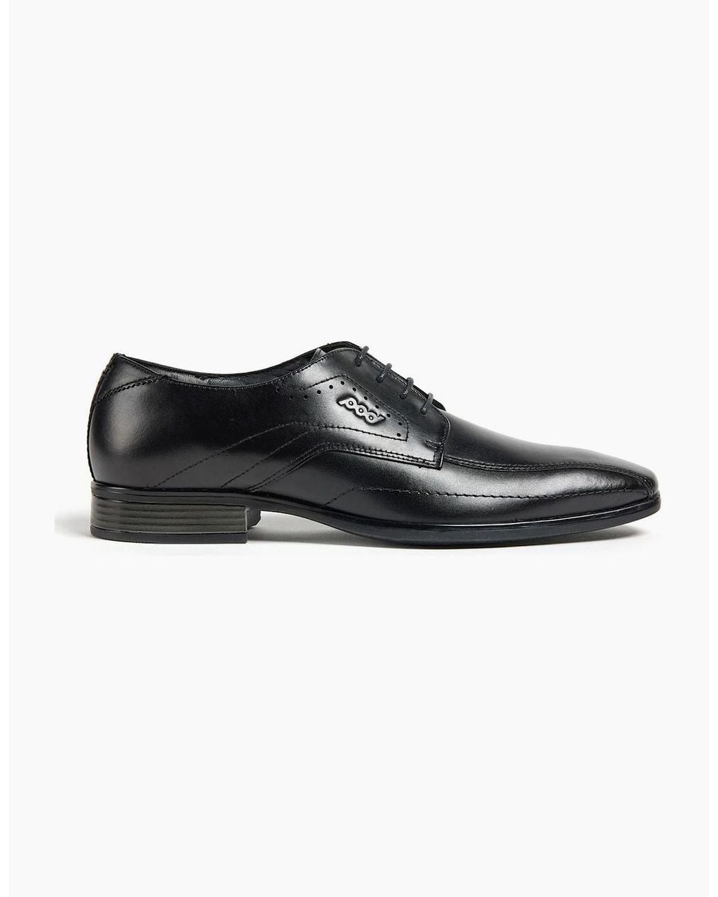 Pod Black Duke Leather Derby Shoes for men