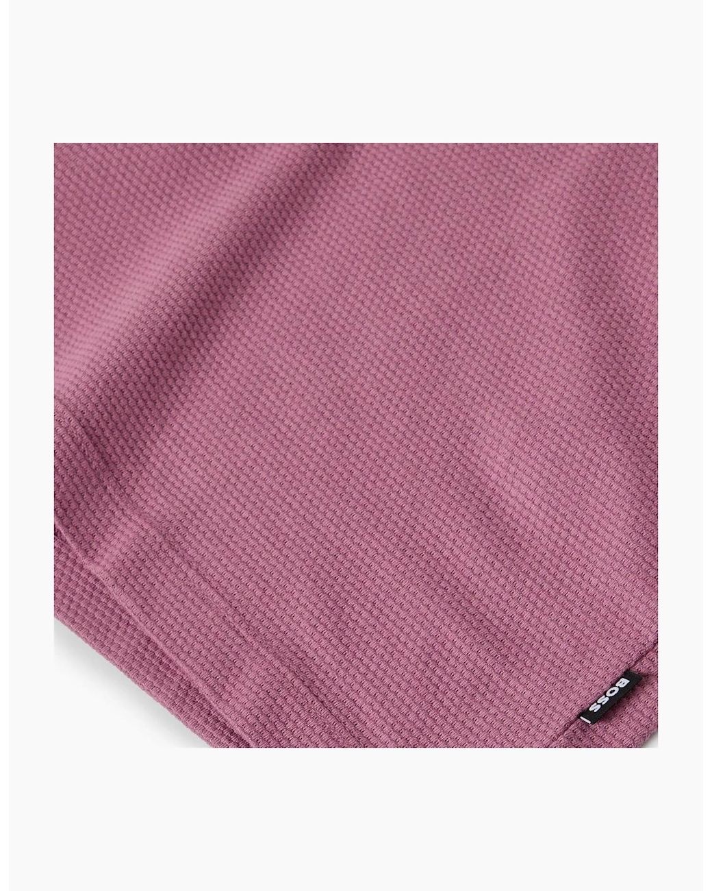 Boss Pink Tiburt Bubble Structure Cotton T-Shirt for men