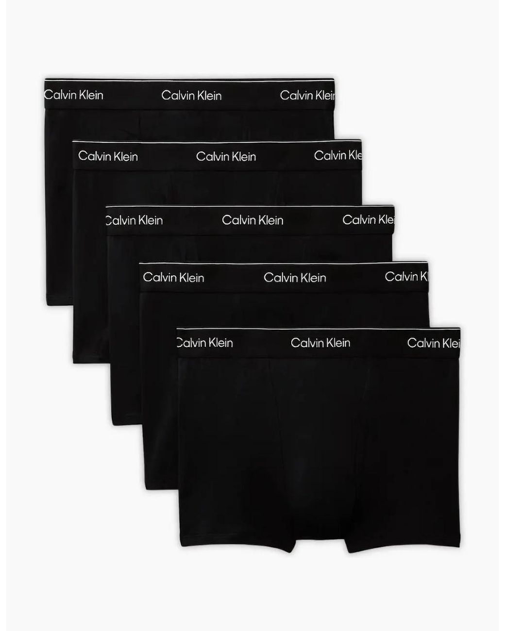 Calvin Klein Black 5-Pack Icon Cotton Stretch 'Relaxed Dart' Boxer Trunks for men