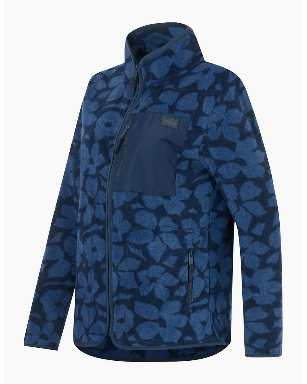 Regatta Blue Ladies Frankie Shadow Flower Full Zip Fleece Jacket